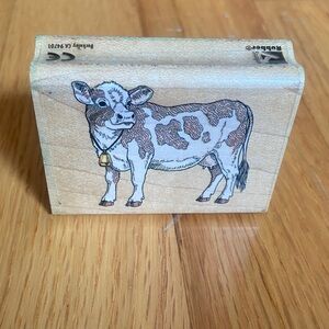 Rubber Stampede Cow Craft Stamp